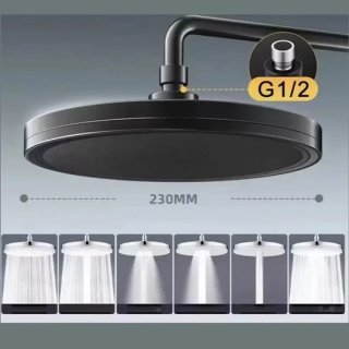 Supercharge Regendouchekop 230 mm Rond Zwart review