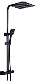 Thermostaat doucheset 12 inch zwart