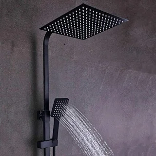 Thermostaat doucheset 12 inch zwart