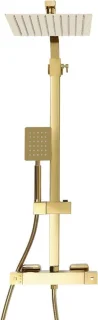 Thermostaat doucheset messing 25 cm goud