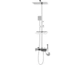 Thermostaat doucheset met 20x20 cm hoofddouche en handdouche - Zilver