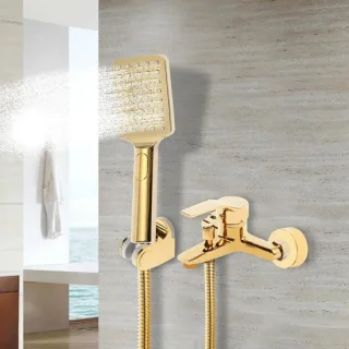Thermostaat doucheset regendouche goud