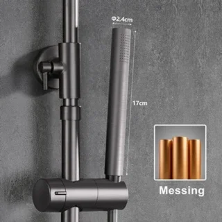 Thermostaat douchesysteem met ronde douchekop – 25 cm