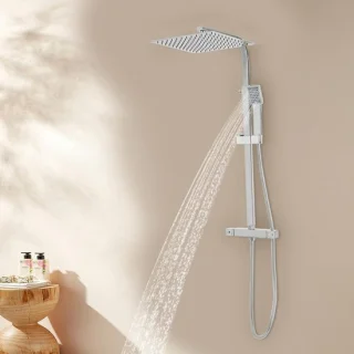 Thermostaat Douchesysteem Regendouche Set 30 cm Chroom