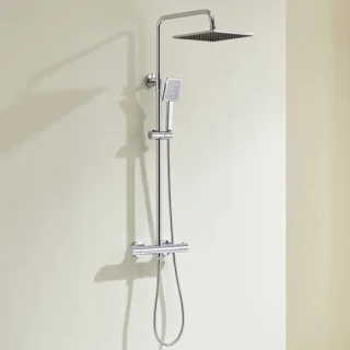 Thermostaatdouchearmatuur met regendouche en handdouche