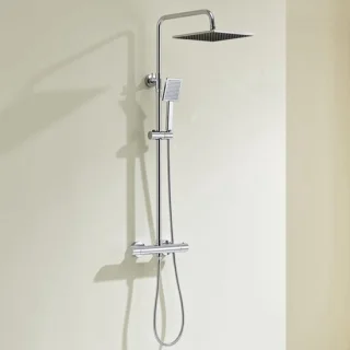 Thermostaatdouchearmatuur met regendouche en handdouche