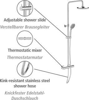 Thermostaatdouchesysteem