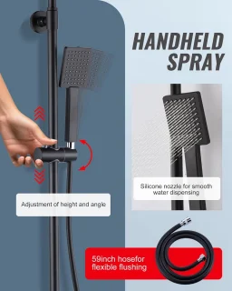 Thermostaatdouchesysteem Zwart