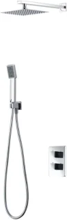 Thermostat doucheset inbouw met 25cm douchekop, chroom