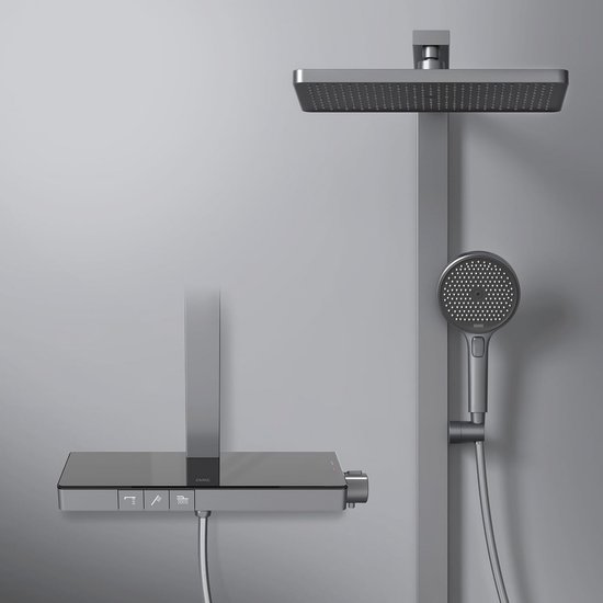 Thermostatisch Douchesysteem Antraciet Mat