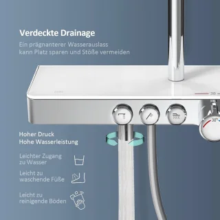 Thermostatisch douchesysteem Design 45 cm