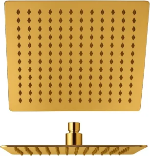 Thermostatisch douchesysteem - Geborsteld goud