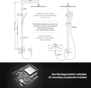 Thermostatisch douchesysteem