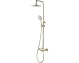 Thermostatisch douchesysteem Regendouchset 25 cm Geborsteld Goud