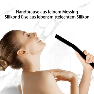 Thermostatisch douchesysteem zwart mat