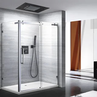 Thermostatisch douchesysteem zwart mat