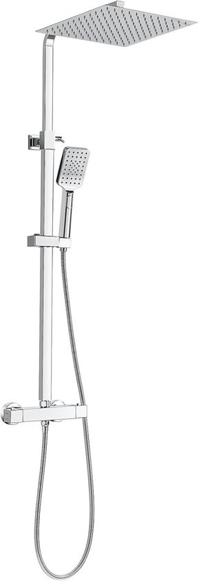 Thermostatische Douche Mixer Set Vierkant Chroom