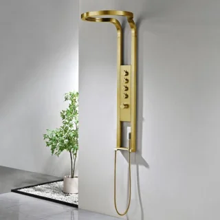 Thermostatische douchehemel Sanitado Fancy Future in mat goud