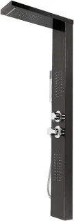 Thermostatische douchekolom 130 cm zwart