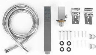Thermostatische Douchekolom 130 cm Zwart RVS