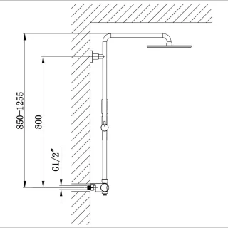 Thermostatische douchekolom Chroom