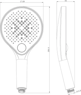 Thermostatische douchekolom Chroom