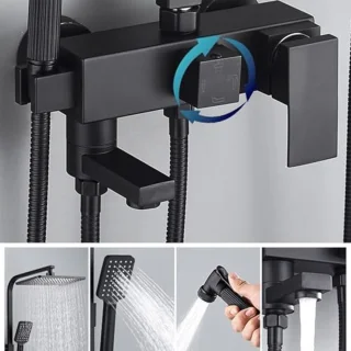 Thermostatische Douchekolom Doucheset RVS