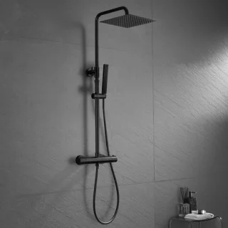 Thermostatische douchekolom met regendouche