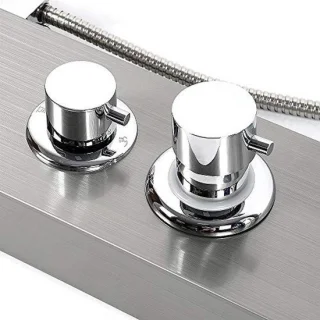 Thermostatische douchekolom RVS 15 x 47 x 130 cm