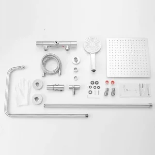 Thermostatische Douchekolom - RVS Doucheset