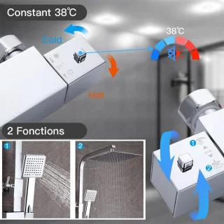 Thermostatische Douchekolom Set