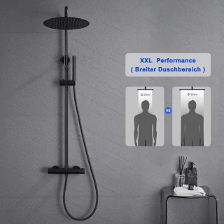 Thermostatische Douchekolom Zwart