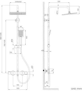 Thermostatische douchekraan