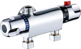 Thermostatische douchekraan met wanddouchestang