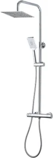 Thermostatische douchekraan set 25x25 cm chroom