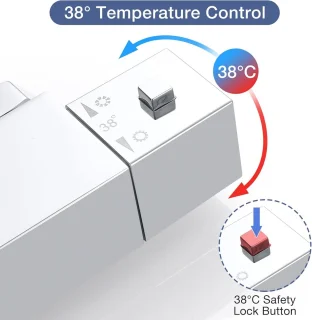 Thermostatische Douchekraan Set Vierkant Chroom