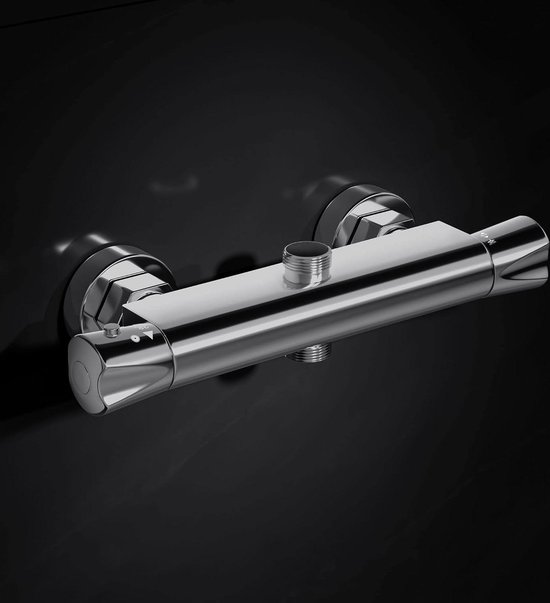 Thermostatische Douchemengkraan Dubbele Uitgang Wandmontage Chroom 264 mm 1/2" BSP review