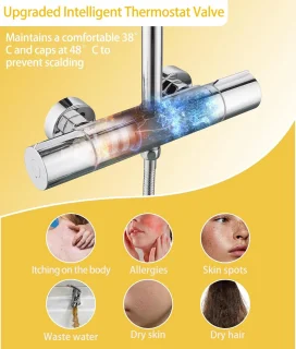 Thermostatische doucheset 88-125 cm
