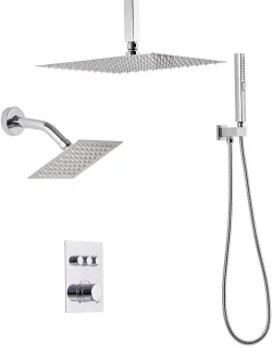 Thermostatische doucheset chroom
