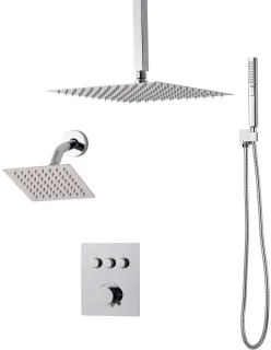 Thermostatische doucheset chroom
