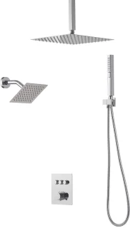 Thermostatische doucheset chroom