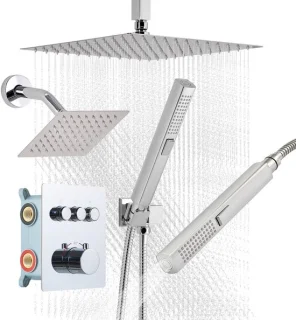 Thermostatische doucheset chroom