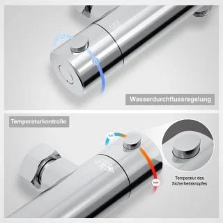 Thermostatische Doucheset Chroom