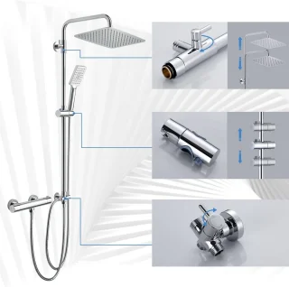 Thermostatische Doucheset Chroom