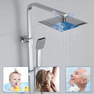 Thermostatische doucheset met regendouche en handdouche