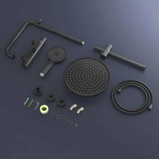 Thermostatische Doucheset met Ronde Regendouche
