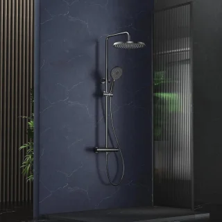 Thermostatische Doucheset met Ronde Regendouche
