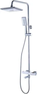 Thermostatische doucheset - regendouche kraan - 36 cm - zilverkleurig