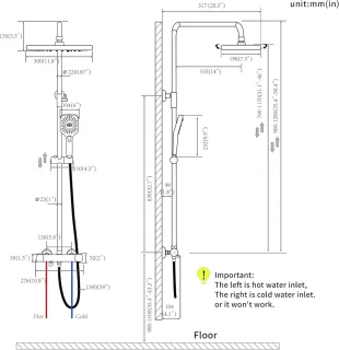 Thermostatische doucheset