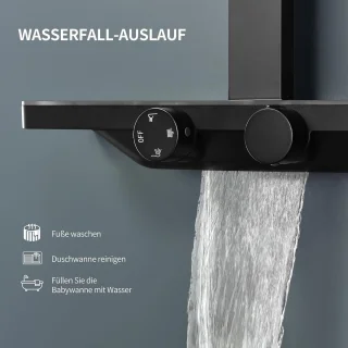 Thermostatische doucheset Zwart
